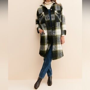 Steve Madden Chloe Plaid Shirt Jacket